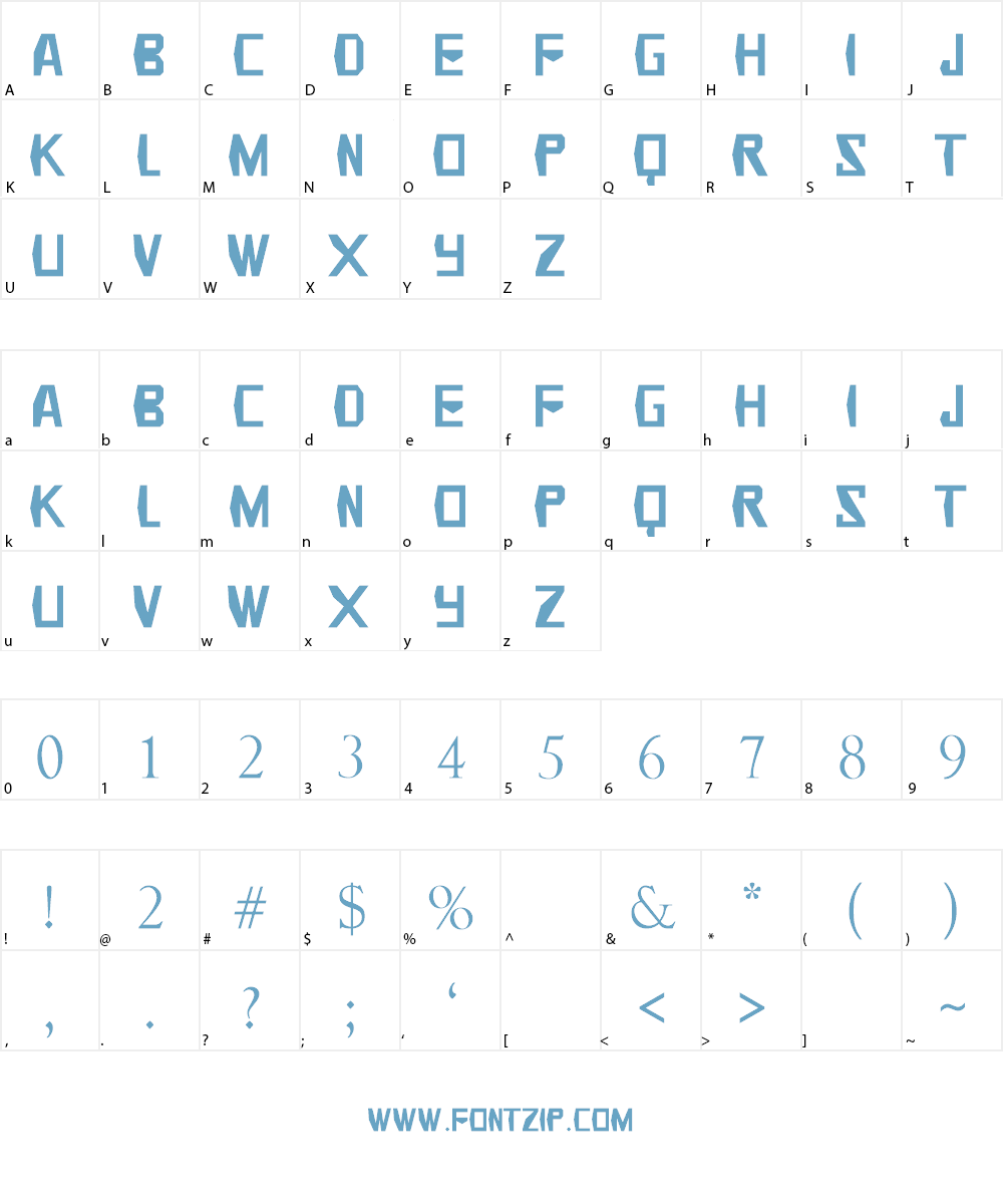 Infinity Gauntlet Font Character